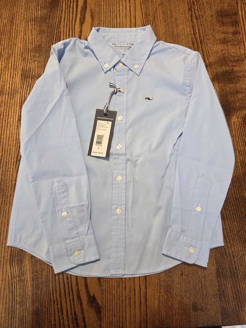 Vineyard Vines Boys Light Blue Button-Down Shirt